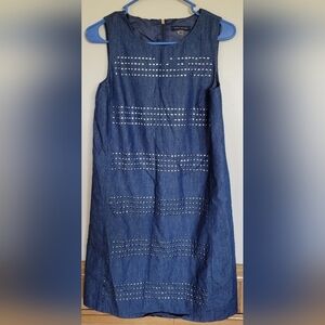 Tommy Hilfiger Studded Denim Sleeveless Dress Size 2